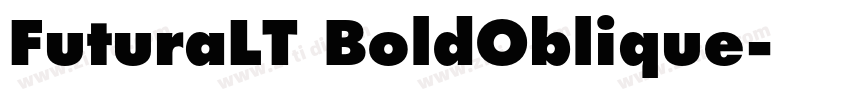 FuturaLT BoldOblique字体转换